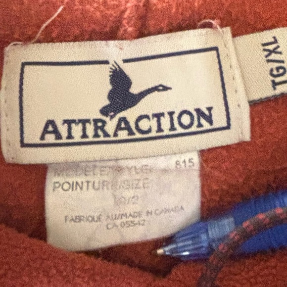 Vintage 90's Red Bay Labrador New Foundland Puffin Bird Men's Fleece Hoodie XL - Picture 4 of 5